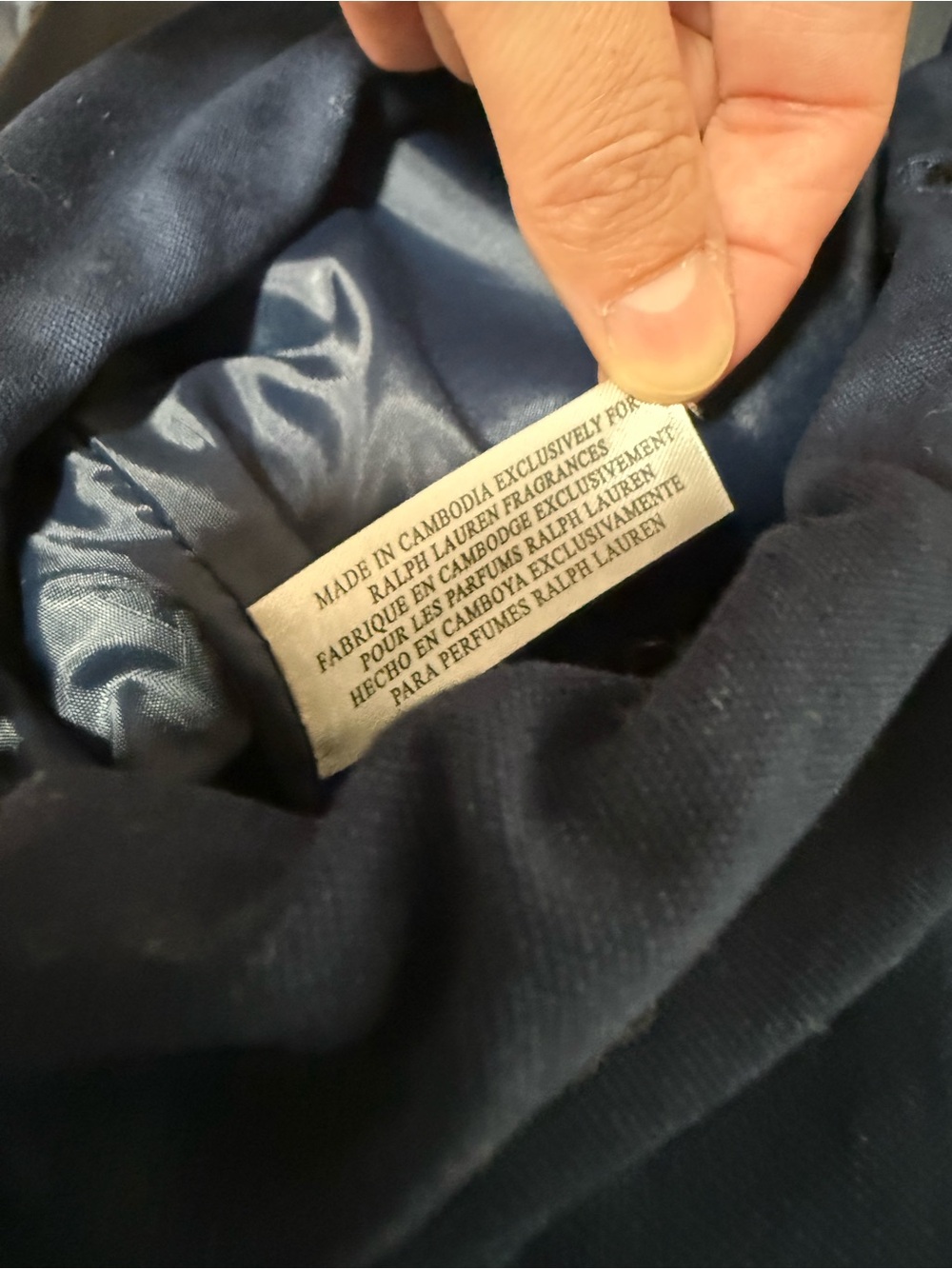 Navy Blue Ralph Lauren Fragrances Drawstring Backpack (NWOT) - Picture 11 of 13